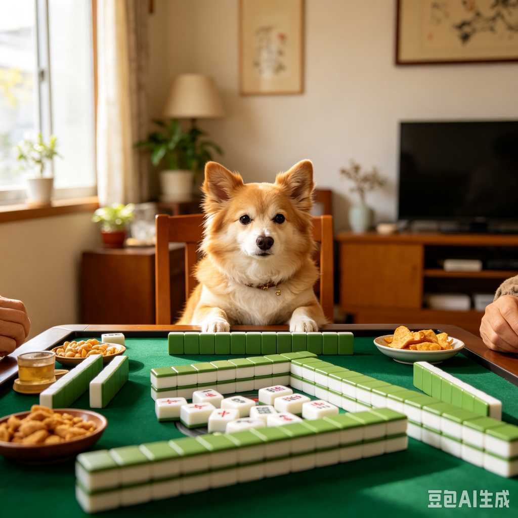 vintage text mahjong set